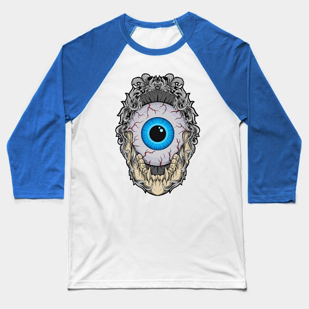 eye art illustration Baseball T-Shirt by Mako Design 